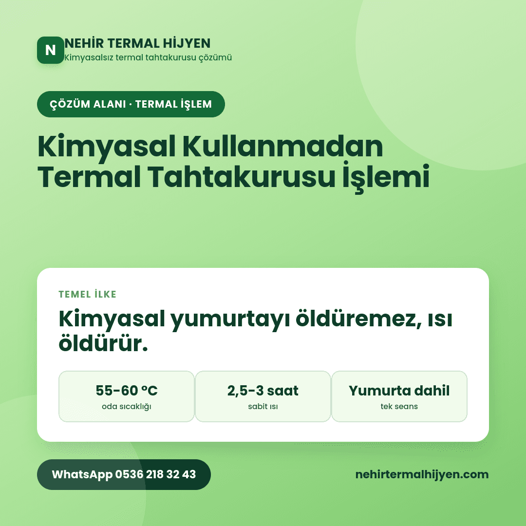 Kimyasal Kullanmadan Termal Tahtakurusu İşlemi
